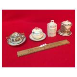 Lot of 4 Mustard Pots, Vintage or Antique