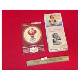 Lot of 2 Ice Cream Items, Menu and Calendar, Vinta