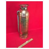 Copper and Brass Fire Extinguisher, Vintage or Ant