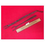 Lot of 2 Flesh Forks, Vintage or Antique