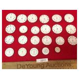 Lot of 23 Pocket Watch Faces, Vintage or Antique