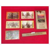 Lot of 5 Stereoview Cards and Calendar, Antique