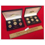 US Coins, Two 1999 Gold Plated Sets