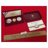 US Mint Proof Coin Set, 1983 1984 Olympics, Gold a