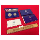 US Mint Proof Coin Set, 1986 Liberty Silver Dollar