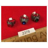 Lot of 3 US Army Rings