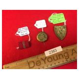 Lot of 3 German Military Pins or Badges