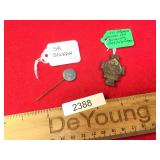 Lot of 2 German Military Pins or Badges