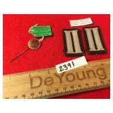 Lot of 2 German Military Pins or Badges & Patches