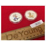 Lot of 2 - 2017 New Zealand Silver Disney Coins