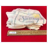 Lot of 9 Cotton Feed and Sugar Bags, Vintage