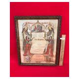 Fraktur or Birth Certificate, German, Antique