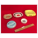 Lot of 5 Advertising Ashtrays, Beer, Vintage