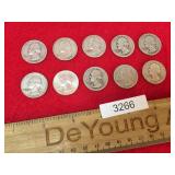 Lot of 10 Silver Quarters