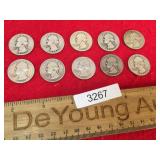 Lot of 10 Silver Quarters
