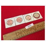 Lot of 4 Silver Half Dollars