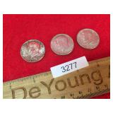 Lot of 3 Silver Half Dollars