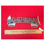 License Plate Topper, Plattsburg NY, Vintage