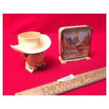 Lot of 2 Western Themed Items, Motion Clock and Ro
