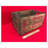 Finast Beverages Wood Crate, Vintage