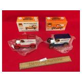 Lot of 2 Diecast Metal Truck Banks