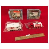 Lot of 4 Diecast Metal Truck Banks