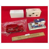 Lot of 4 Diecast Metal Truck Banks