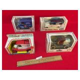 Lot of 4 Diecast Metal Truck Banks
