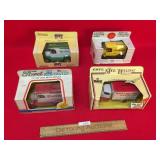Lot of 4 Diecast Metal Truck Banks