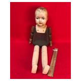 Babs Doll, Wood Body, Antique