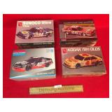 Lot of 4 Race Car Plastic Model Kits