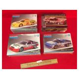 Lot of 4 Race Car Plastic Model Kits