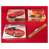Lot of 3 Car Plastic Model Kits