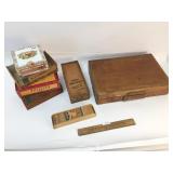 Lot of 7 Wood Boxes, Vintage