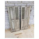 Wood Shutters, One Pair or Lot of 2, Antique