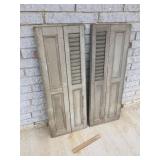 Wood Shutters, One Pair or Lot of 2, Antique