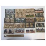 Lot of 20 Stereo View Cards, Antique