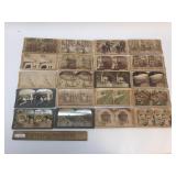 Lot of 20 Stereo View Cards, Antique