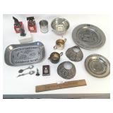Lot of 16 Items, metal and Pewter
