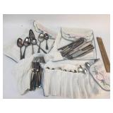 Lot of 55 Pieces of Flatware, Vintage