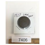 US Coins, 1827 Large Cent or Penny