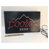 Coors Beer Lighted Sign