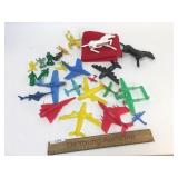 Lot of 24 Plastic Toys, Vintage