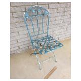 Folding Metal Chair, Vintage or Antique