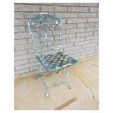 Folding Metal Chair, Vintage or Antique