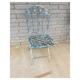 Folding Metal Chair, Vintage or Antique
