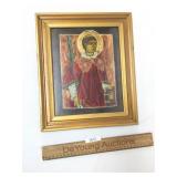 Original Oil on Board Art Painting, Religious Icon