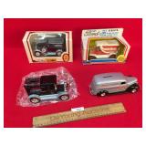 Lot of 4 Diecast Metal Truck Banks