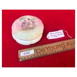 Royal Bayreuth Tapestry Powder Jar, Antique