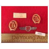 Lot of 3 German Military Pins or Badges